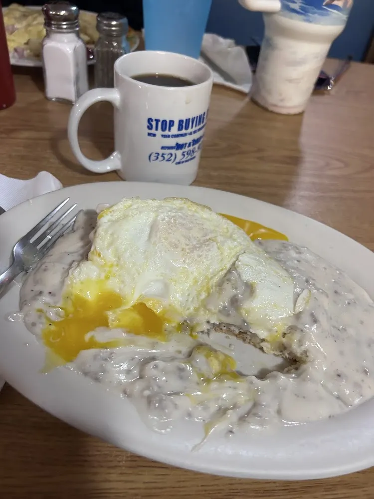 Biscuits and Gravy with Fried Egg