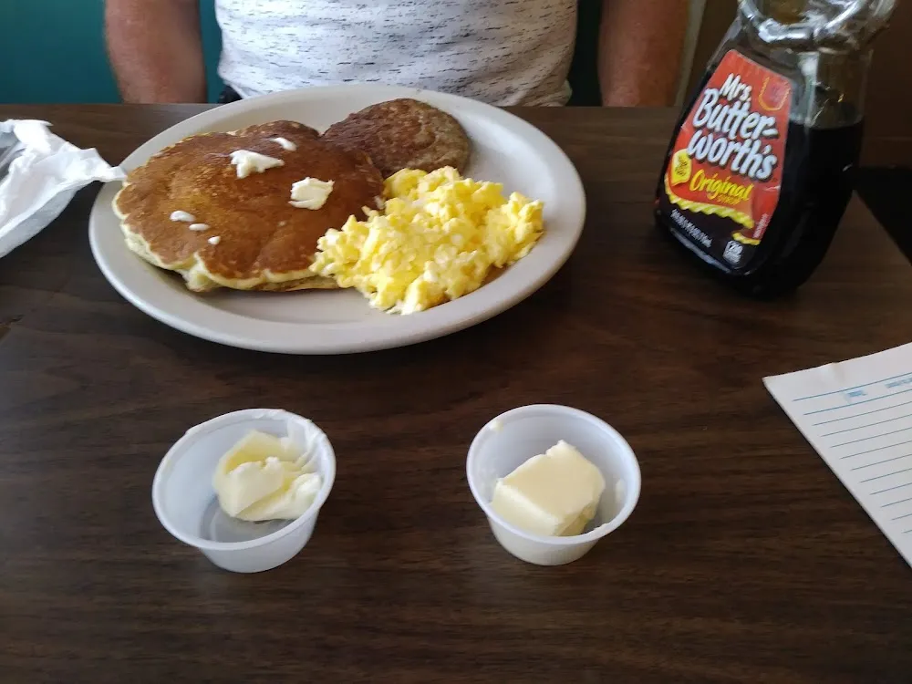 Scrambled Eggs and and Pancakes